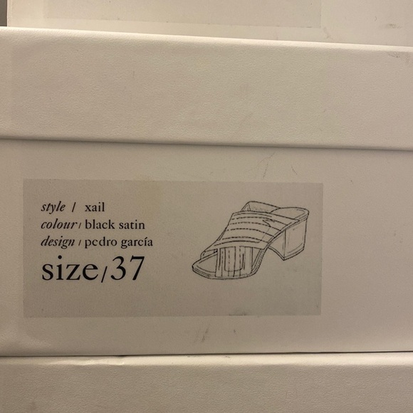 Pedro Garcia XAIL Black Satin Mule Shoe - Picture 11 of 11